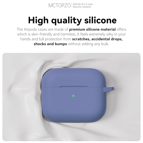 for AirPods Pro 3 Case 2025,Come with Cleaner Kit,Lavender | Silicone Protective Cover for Airpod Pro 3rd Generation Case with Keychain,for Women Men,One-Piece Design,Shockproof - color: Lavender