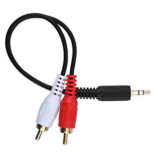 EBOOT 2 Pack 3.5mm Aux Cable 6 Inch Male Stereo Audio Cord Y Cable Adapter for Connects Smartphone, Tablet, HDTV