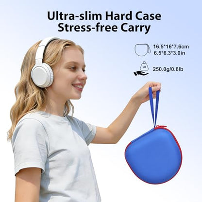 Kids Headphones Case for iClever/Acer Etc Kid Headphone,Blue+Red,Case Only | for iClever BTH12 HS19 BTH20 BTH22 BTH26/Candy Bila/Acer/JBL/MIDOLA/JoySpark/JLab/ADOOPE/Spiderman/EarFun/ Etc Kids Headphone - color: Blue+Red Edge