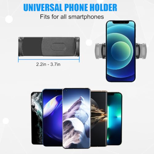 Mic Stand Phone Holder, Aluminum Alloy Clamp Flexible Gooseneck Arm Phone Holder for Microphone Stand Ring Light Tripod Pole Tube Rod Desk Table, for iPhone, Samsung Galaxy, and Any Smartphones