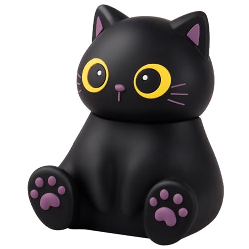 Portable Mini Cartoon Bluetooth Speaker with Phone Holder Mini Animal Cute Kids Wiressless Speaker Built-in Mic, Hands-Free Call for Home Trip Gift (Black-Cat) - color: Black-Cat