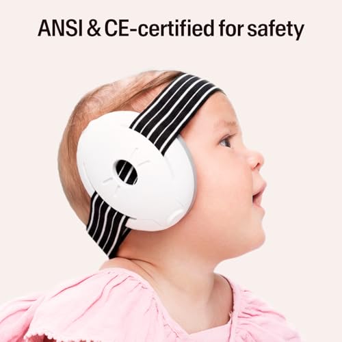 Alpine Muffy Baby Ear Muffs Noise Protection | Toddler Ear Protection | For babies up to 4 years | 24dB Sound Reduction | Baby Hearing Protection | Noise Reduction | Baby Essentials New Mom Gifts - color: Black