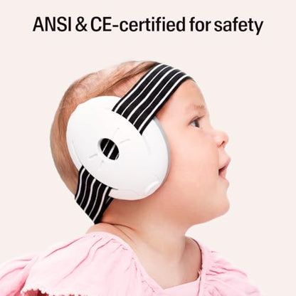 Alpine Muffy Baby Ear Muffs Noise Protection | Toddler Ear Protection | For babies up to 4 years | 24dB Sound Reduction | Baby Hearing Protection | Noise Reduction | Baby Essentials New Mom Gifts - color: Black