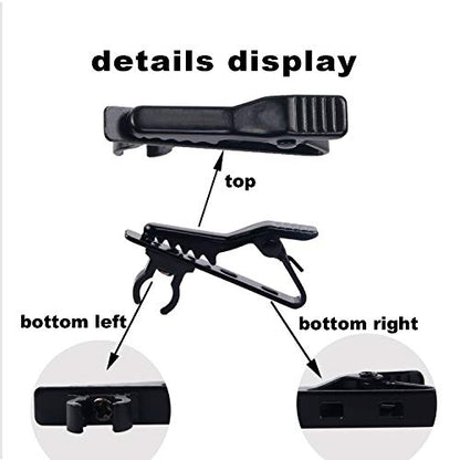 Lav Mic Clip Set 24 Pcs Lavalier Mic Clip Replacement | 12 Foam Windscreen Cover, 12 Metal Lapel Microphone Clips, Lavalier Mic Clip Replacement Accessories