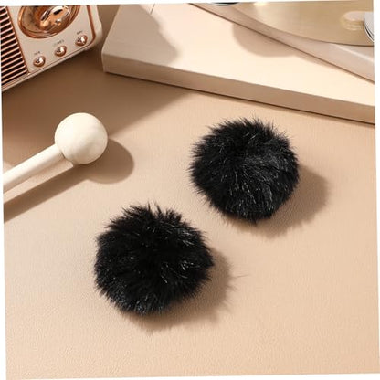2 Pcs Microphone Windshield Furry Wind Muff, Noise Reduction Mic Cover