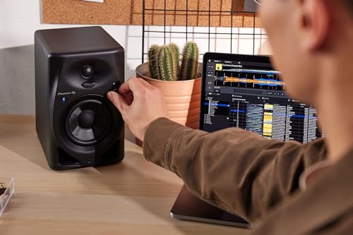 Pioneer DM-40D-BT 4-inch Desktop Active Monitor Speakers with Bluetooth (Pair, Black) with Studio Monitor Isolation Pads
