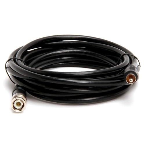 Cmple RG59U 12 Feet BNC Male to RCA Male, 75 Ohm, Coaxial BNC to RCA Video Cable, Black, (449-N) - size: 12FT