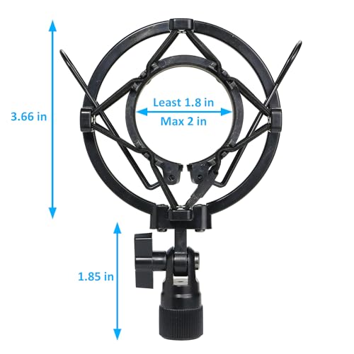 YOUSHARES AT2020 Shock Mount, Microphone Shock Mount Reduces Vibration Noise for Audio Technica AT2020 AT2035 ATR2500 Condenser Mic