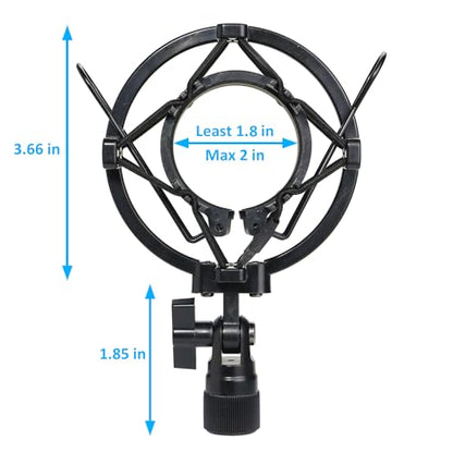 YOUSHARES AT2020 Shock Mount, Microphone Shock Mount Reduces Vibration Noise for Audio Technica AT2020 AT2035 ATR2500 Condenser Mic