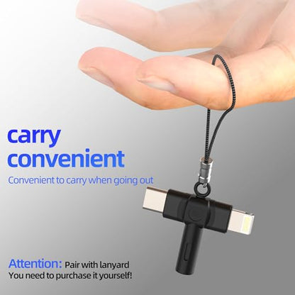 3.5mm to USB C Lightning Jack Dongle (2in1) for iPhone 16 15 14 13 Pro Max AUX Headphone Adapter Audio Cable for Apple Car Microphone Female Compatible for Samsung Connector Headset Adaptor for IPad