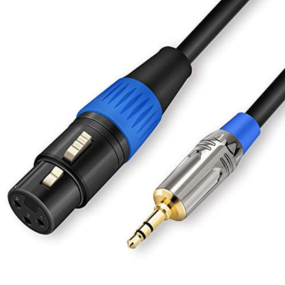 JOLGOO XLR Female to 3.5mm Cable, Unbalanced XLR Female to 1/8" Stereo Plug Microphone Cable, 3.5mm to XLR Cable for iPhone, iPod, Computer, Video Camera, and More, 3.3 Feet - size: 3.3 Feet, style: XLR Female to 3.5mm