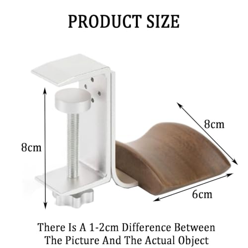 Clamp-style headphone holder/under-desk headset mount,attaches to surfaces 10–63mm thick,can also be used to hang backpacks,umbrellas,and hats(White) - color: White