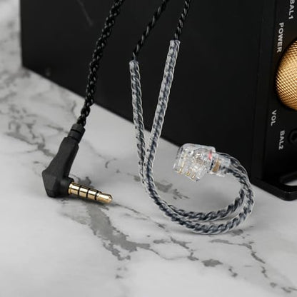 KZ ZS10 Pro IEM Cable, 1.2 Meter Long in Ear Monitor Cable, CCZ C01 4N OFC Upgraded Earbuds Cord for ZSN PRO, Castor, EDX PRO, ZS12 PRO X, ZS10 PROX, ZAR,ZAS, CCA CRA(1.2m, QDC-Pins Without Mic,Black) - size: 1.2m, style: QDCpins-Without Mic