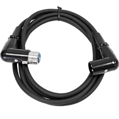 Seismic Audio - SARAX6-6 - 6 Pack of 6 Foot Right Angle XLR Male to XLR Female Patch Cables - size: 6 Feet - 6 Pack