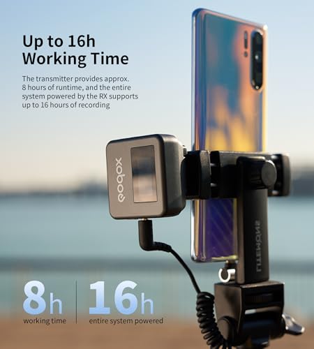 GODOX Wireless Lavalier Microphone for iPhone/Android/Camera/PC/Laptop with Lightning/USB-C/Plug, 48KHz 24Bit, Noise Cancellation for Video Recording, Vlog, YouTube, TikTok【All-Powerful】