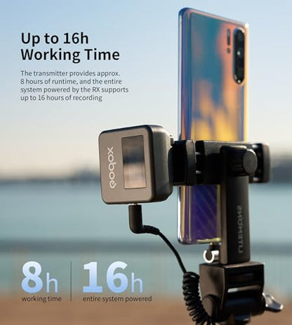 GODOX Wireless Lavalier Microphone for iPhone/Android/Camera/PC/Laptop with Lightning/USB-C/Plug, 48KHz 24Bit, Noise Cancellation for Video Recording, Vlog, YouTube, TikTok【All-Powerful】