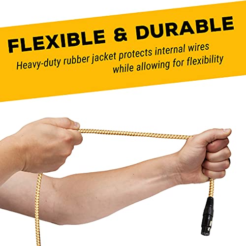 GLS Audio Mic Cable Patch Cord - 15 ft, 1 Pack Male to Female XLR Cable - size: 15 ft.