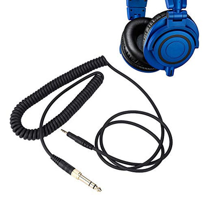 YUYTE Earphone Cable, Headphone 160CM Headphone Extended Cable for ATh M50x M40x M70x - Cord with GoldPlated Plugs for HighFidelity Sound