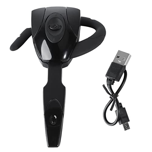 Bluetooth Headset, Single Ear Unique Shape Ultralight Rechargeable Cell Phone Headset for Home Work Office Trucker