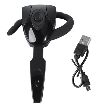 Bluetooth Headset, Single Ear Unique Shape Ultralight Rechargeable Cell Phone Headset for Home Work Office Trucker