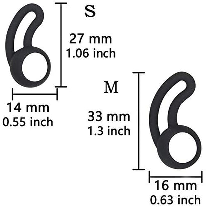 Zotech Replacement Earpads Eartips Earbuds Ear Hooks for Beats Flex Urbeats BeatsX Beats Tour. Soft Wing Tips 2 Size 2 Pairs & Ear Tips 4 Size 4 Pairs (Black)