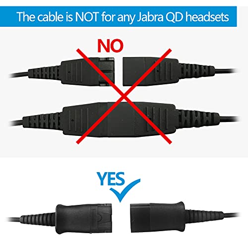 VT QD to USB Adapter Cable Compatible with 4-Pin Plantronic-Poly QD Headset with a Quick Disconnect with Volume Control and Mute Microphone/Speaker (PLT-QD-USB(02)) - style: PLT-QD-USB(02)