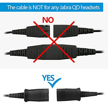 VT QD to USB Adapter Cable Compatible with 4-Pin Plantronic-Poly QD Headset with a Quick Disconnect with Volume Control and Mute Microphone/Speaker (PLT-QD-USB(02)) - style: PLT-QD-USB(02)