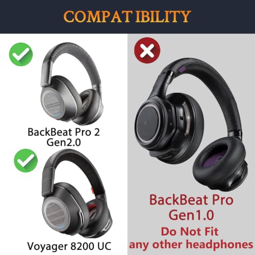 SOULWIT Replacement Kit for BackBeat Pro 2, Voyager 8200 - Titanium - color: Titanium