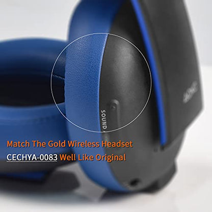 MOLGRIA Replacement Ear Pads, Earpads Cushion Cover for Sony PS3 PS4 Gold Wireless Playstation 3 Playstation 4 Headset CECHYA-0083 Stereo 7.1 Virtual Surround Headset(Blue) - color: Blue