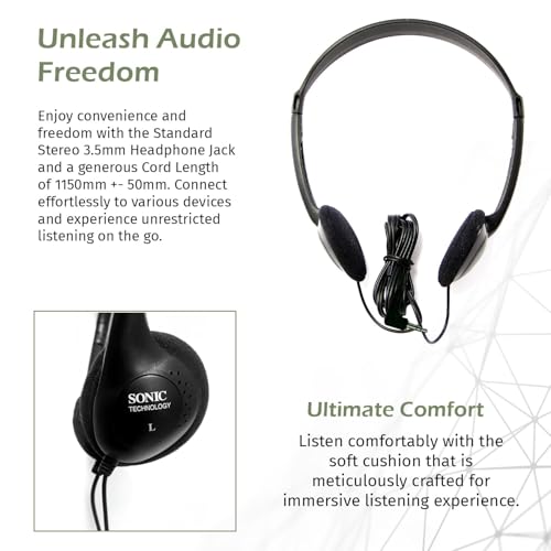 SuperEar Replacement Headphones - Hearing Amplifier, Lightweight & Portable