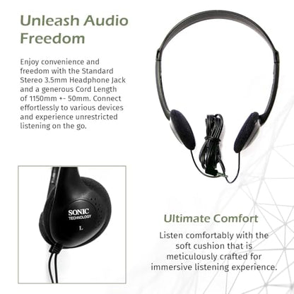 SuperEar Replacement Headphones - Hearing Amplifier, Lightweight & Portable