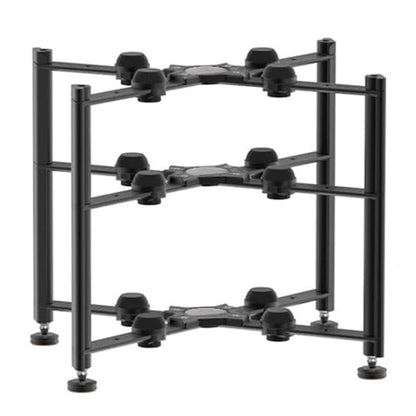 Media Stand, Desktop Audio Rack Shock Absorbing, Open Breathable, AV Media Storage Cabinet Aluminum Alloy Frame, Stereo Cabinet for Living Room(15.2x14.9/38.8x38cm) - size: 15.2x14.9"/38.8x38cm