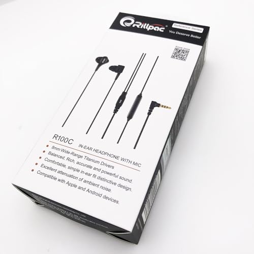 R100C Titanium Dynamic Driver Noise Isolating in-Ear Headphones Reference Series Earphones