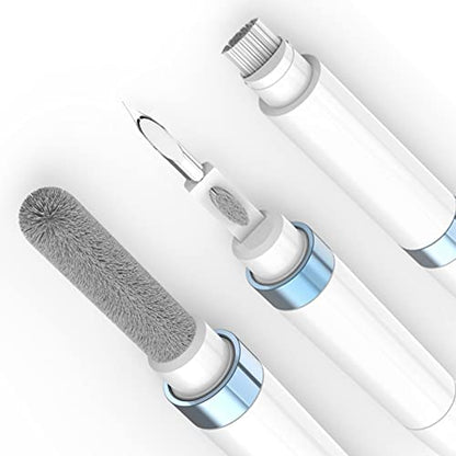 Dual-Brush Earbud Cleaning Pen | 4-in-1 Pro Kit for Precision & Durability, Tool Compatible with Airpods, Galaxy Buds, All Wireless Headsets -Blue - color: Blue