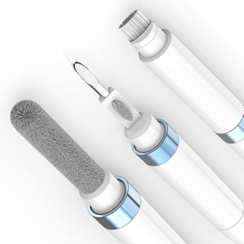Dual-Brush Earbud Cleaning Pen | 4-in-1 Pro Kit for Precision & Durability, Tool Compatible with Airpods, Galaxy Buds, All Wireless Headsets -Blue - color: Blue