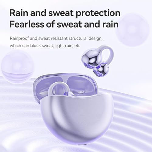 VANIR Open-Ear Wireless Earbuds, Bluetooth 5.4, ENC Noise Cancelling, 36H Playtime, IPX5 Waterproof, Built-in Mic, Lightweight Clip-On Design for Glasses & Small Ears, Sports & Workouts