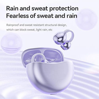 VANIR Open-Ear Wireless Earbuds, Bluetooth 5.4, ENC Noise Cancelling, 36H Playtime, IPX5 Waterproof, Built-in Mic, Lightweight Clip-On Design for Glasses & Small Ears, Sports & Workouts