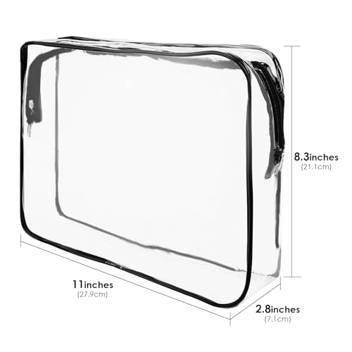 Clear Storage Bag for Stand Mixer Attachments, PVC Stand Mixer Accessories Storage Organizer with Zipper (Black)