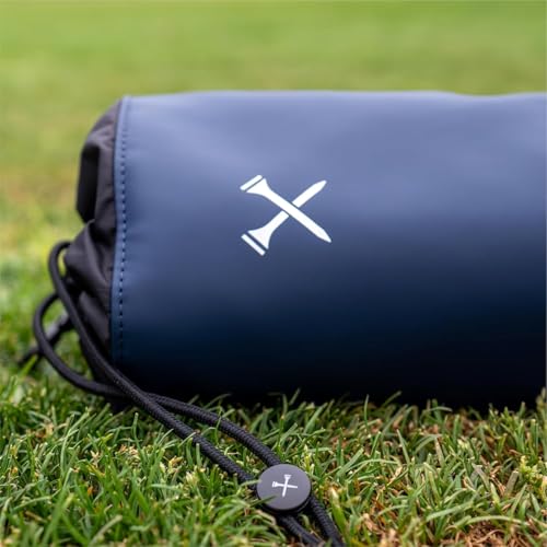 Blue Tees Golf GPS Case Compatible with Player+ & Player Pro GPS Speaker - Soft Carrying Protective Case with Drawstring Closure & Metal Cord Lock, Equipped with Carabiner Clip (Case Only) - color: Navy