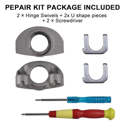 Hinge Swivels + U Shaped Metal Hinge Lock for Sony WH-1000XM4(Silver,L+R) | Durable WH-1000XM4 Replacement Parts Accessories Hinge Spins,As Same As OEM Repair Kit Set - color: Silver