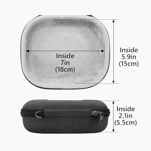 Geekria Shield Headphones Case Compatible with Skullcandy Hesh Evo, Crusher ANC 2/Evo, Venue and More, Replacement Hard Shell Travel Carrying Bag with Cable Storage (Dark Grey)