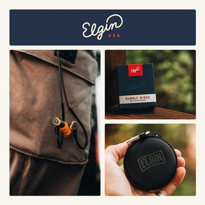 Elgin Rumble Wired Earplug Headphones with mic, in-Ear Earbuds | 3.5mm Jack, 27 dB NRR, IP67 Waterproof, OSHA Compliant, Noise Isolating, Hearing Protection, Work Safety - style: 3.5mm AUX