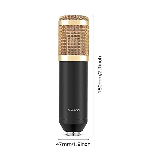 Zerone Condenser Microphone with Shock Mount USB Studio Recording Mic Cardioid Pattern Gold Plated Diaphragm for Computer Streaming Podcasting