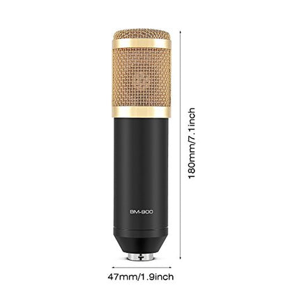 Zerone Condenser Microphone with Shock Mount USB Studio Recording Mic Cardioid Pattern Gold Plated Diaphragm for Computer Streaming Podcasting