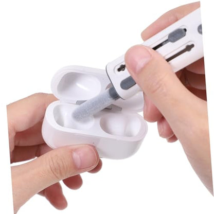Earphone Cleaning Brush Kit with Hidden Triple Heads, Plastic