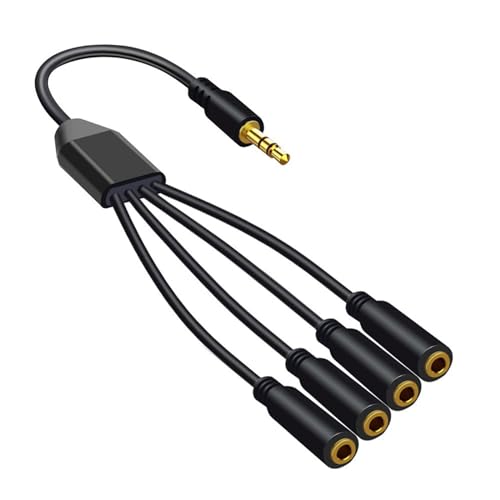 3.5mm Earphone Splitter Cable 1 to 6/5/4/3 Port Aux Cable Headphones AUX Adapters Cord for Phones Headsets Speaker