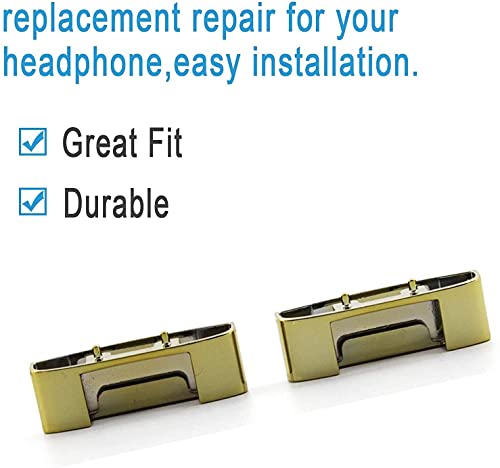 Studio 3 Replacement Headband White& Hinge Replacement Gold for Beats Studio 3 Headphone,Durable Repair Kit Replacement Parts Set(