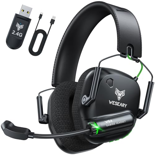 WESEARY Wireless Gaming Headset for PC, PS5, PS4, Switch & Mac| Low Latency
