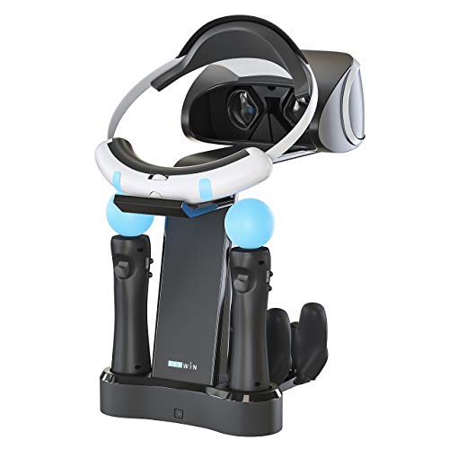 Skywin VR Charging Stand - PSVR Charging Stand to Showcase, Display, and Charge Your PS4 and PS5 VR (PS4 and PS5 Controller) (PlayStation 4 Stand) - color: PlayStation 4 Stand