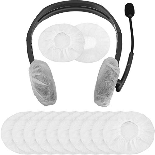 BBTO 200 Pieces Disposable Headphone Ear Cover Non-Woven Sanitary Earpad Covers for Most On Ear Headphones(S, 6.5 cm/ 2.5 Inch,White) - color: White, size: S (6.5 cm)